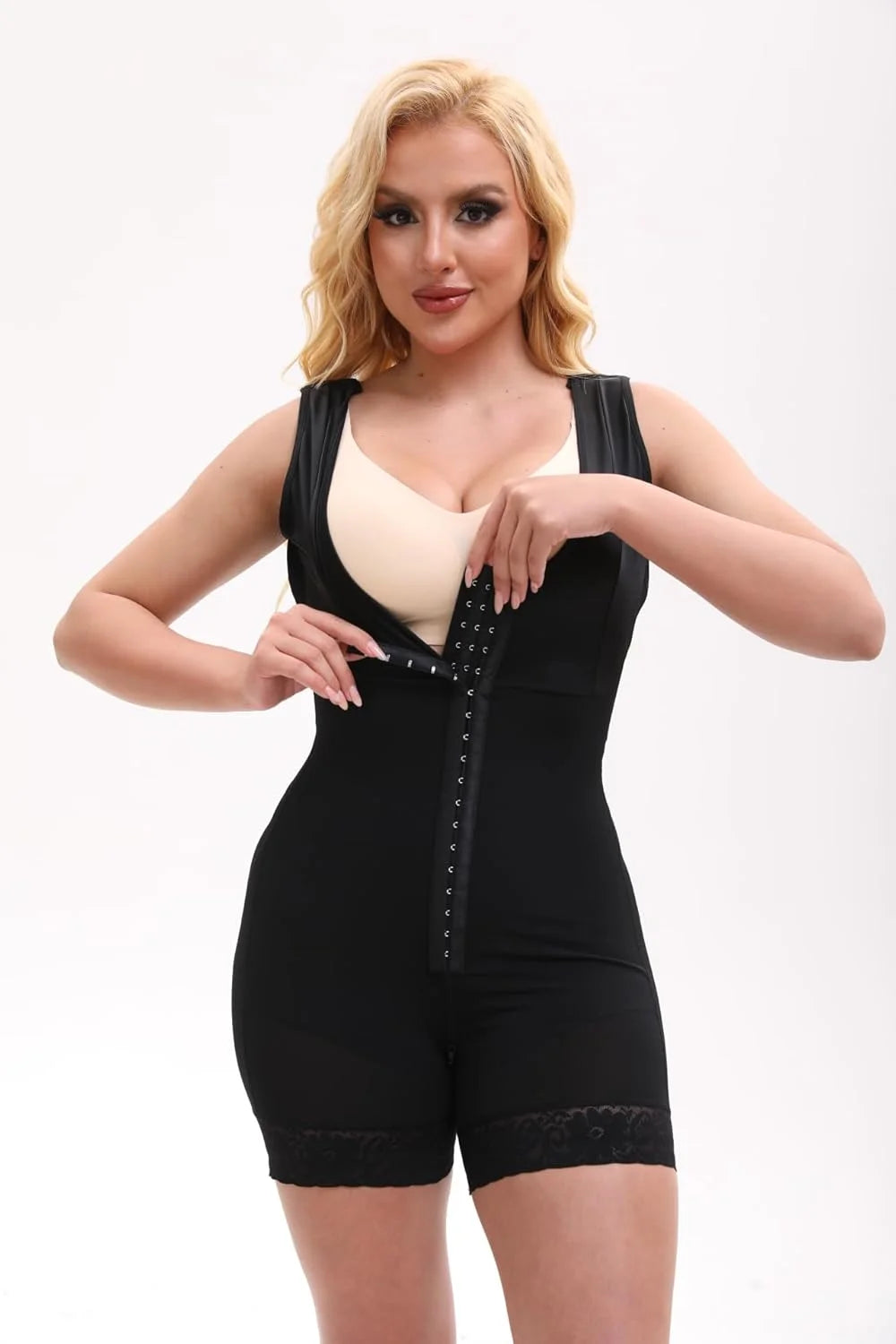 Fajas Colombianas Shapewear for Women Tummy Control Post Surgery Full Body Shaper Butt Lifter with Zipper Crotch